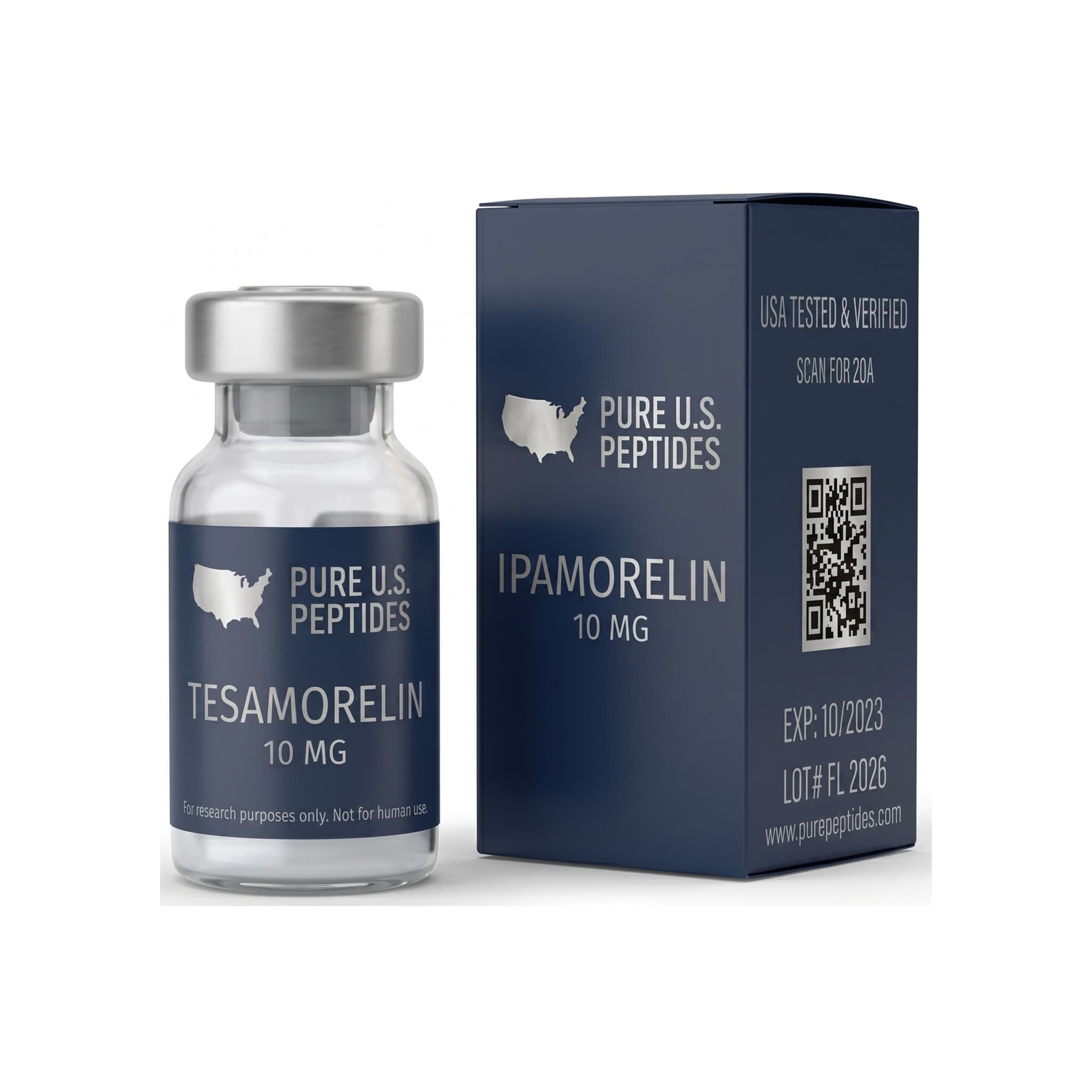 Tesamorelin 10mg + Ipamorelin 10mg Bundle